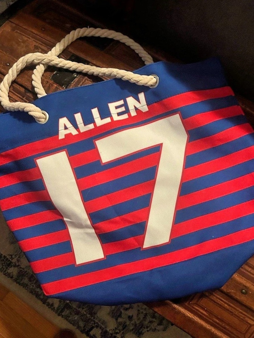 Josh Allen/Buffalo Bills Reusable Grocery Shopping Tote Bag Tote Bag